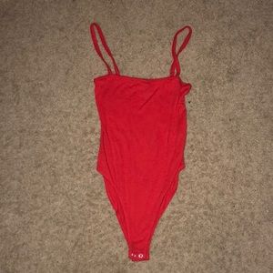 Red stretchy bodysuit